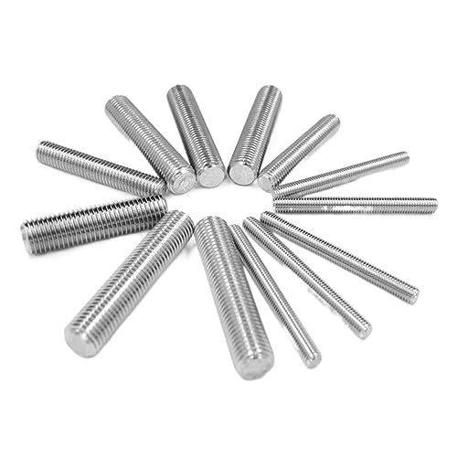 TWALOTPEX Gewindestange, Vollgewundene Stange 10 stücke 304 Edelstahl Voll Gewinde Stangen Bar Studs Schraube Stange Draht Voll-Gewinde Stange(M4,150mm) von TWALOTPEX