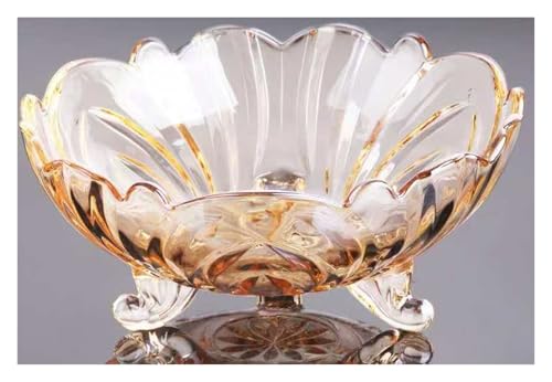 TWALOTPEX Obstschalen, Salatschalen Haushalt 3-Beinigen Mini Glas Obstschale Dekorative Kristall Platte for Snack Candy(B) von TWALOTPEX