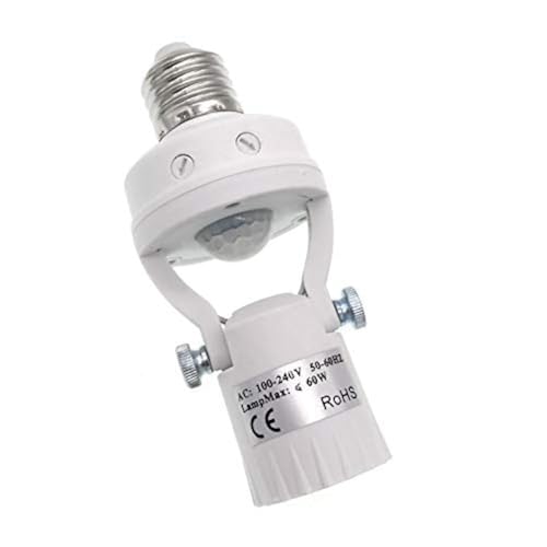 TWDRTDD Bewegungsmelder-Lichtsockel, PIR-Motion E27-Schrauben-Glühbirnenadapter, von TWDRTDD