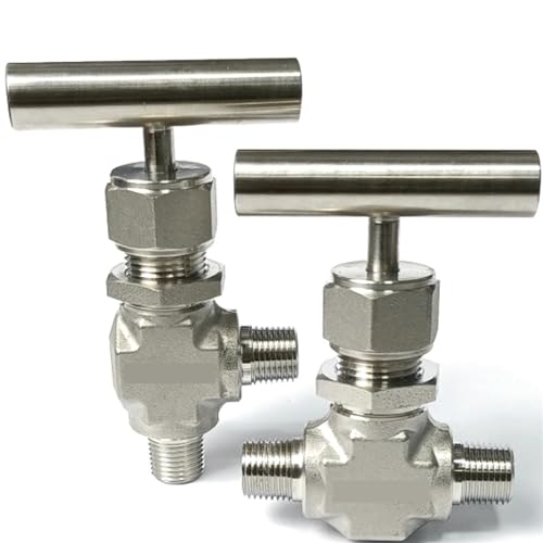 1/8 Zoll NPT-Außengewinde, gerades rechtwinkliges Nadelventil, 4000 PSI, SUS316L-Edelstahl, Regelventil for Reaktionskessel(Straight) von TWEFTPKD