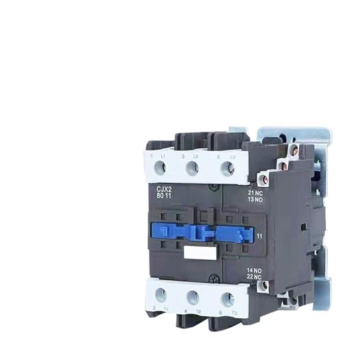 TWEFTPKD AC-Schütz CJX2-8011 Verdickter Silberkontakt Vollkupferspule 220 V Dreiphasenschütz 380 V Haushalt(CJX2 8011 220V Silver Point) von TWEFTPKD