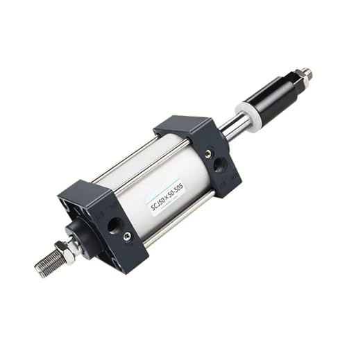 TWEFTPKD Einstellbarer Hub Standard-Pneumatikzylinder 50mm Bohrung Großer Schubkolben 25/50/75/100/200/500mm Hub(Stroke 25-25) von TWEFTPKD