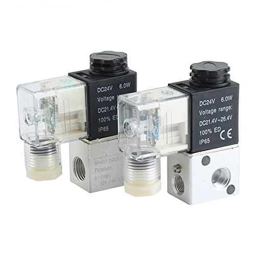 TWEFTPKD Pneumatische Magnetventile 2v025-08 3V1-06, 2-Positionen, 2-Wege, 1/4 Luft-Magnetventil, AC 110 V, 220 V, Steuerventil, DC 12 V, 24 V, 1 Stück (2V025-08 AC220V) von TWEFTPKD