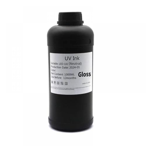 1000 ml Flaschen kompatible Tinte Kompatibel mit Xaar -Druckkopf 1201 Drucken 3D -Tinte Kompatibel mit Tablette Weiche Hartneutral -LED(1L- Neutral-Gloss) von TWEJHX