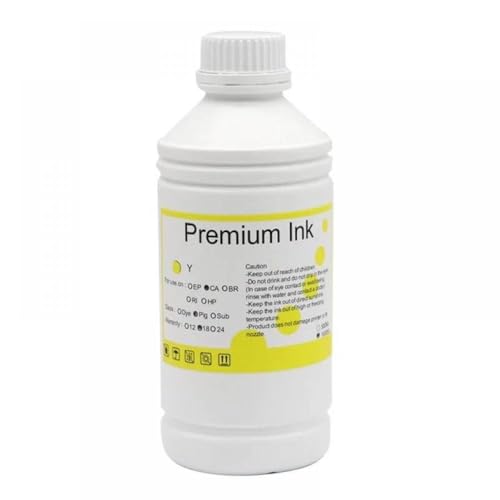 TWEJHX 1000ml Flasche PFI306 PFI-306 PFI 306 Pigmenttinte kompatibel mit IPF8400S IPF9400S IPF8400 IPF9400 IPF8300-Drucker der Serie(1000ML-Pigment-Y) von TWEJHX