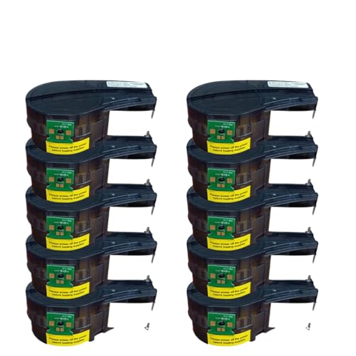 TWEJHX 2-10pcs Nylon-Stoffpatronen-Chip-Version M21-750-499 kompatibel mit M210 M211 Handheld-Label-Drucker arbeitet mit Labeller Laboratory Maker.(10pcs M21-750-49) von TWEJHX