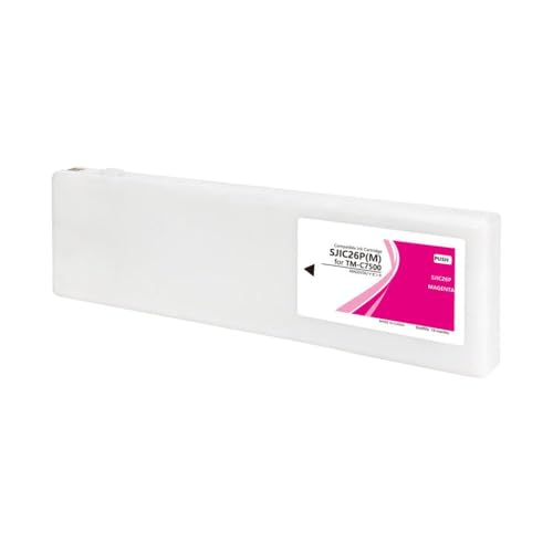 TWEJHX 300 ml kompatible Tintenpatrone mit spezieller Kunstpapier-Tinte und Chip Kompatibel mit ColorWorks TM-C7500 C7500 Drucker arbeitet mit Gewinnerjet Sjic26p(Magenta) von TWEJHX