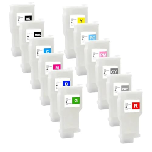 TWEJHX 6 8 12pcs PFI-206 Nachfüllbare Tintenpatronenpatron(12Color Without chip) von TWEJHX