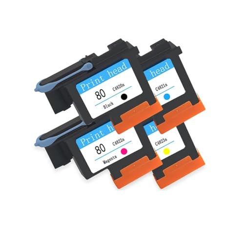 TWEJHX C4820A C4821A C4822A C4823A Kompatible Druckkopfpatrone Kompatibel mit HP80 Serie 1000 1050c 1055(1BK 1C 1M 1Y) von TWEJHX