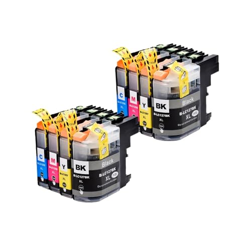 TWEJHX Full Ink 8er-Pack kompatible Patronen Kompatibel mit LC127 LC125 127XL 125XL Kompatibel mit MFC-J4410DW J4510DW J4610DW J4710DW DCP-J4110DW TWEJHX Full Ink 8er-Pack kompatible Patronen Kompatibel mit LC127 LC125 127XL 125XL Kompatibel mit MFC-J4410DW J4510DW J4610DW J4710DW DCP-J4110DW von TWEJHX