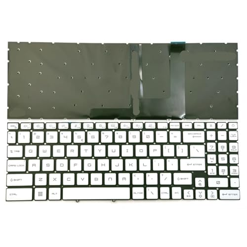 TWEJHX Kompatibel mit 15 17 A11SC A11UC A12VE A12UD A12UE A12VF weißer Tastatur MS-1585 TWEJHX Kompatibel mit 15 17 A11SC A11UC A12VE A12UD A12UE A12VF weißer Tastatur MS-1585 von TWEJHX