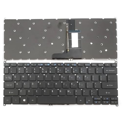 TWEJHX Kompatibel mit Tastatur 5 SP513-51 SP513-51-39YZ SP513-51-50KL SP513-51-51PB SP513-51-57Y1 Laptop mit schwarzer Hintergrundbeleuchtung von TWEJHX