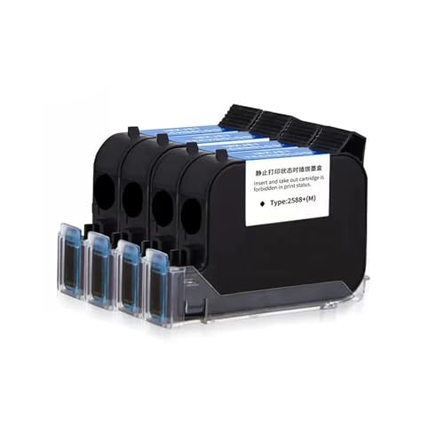 TWEJHX Kompatible Ersatz-Tintenpatrone Kompatibel mit JS12 JS12M 600 DPI 12,7 mm Handheld-Thermo-Tintenstrahldrucker, schnell trocknende Eco-Solvent-Tinte(Blue) von TWEJHX