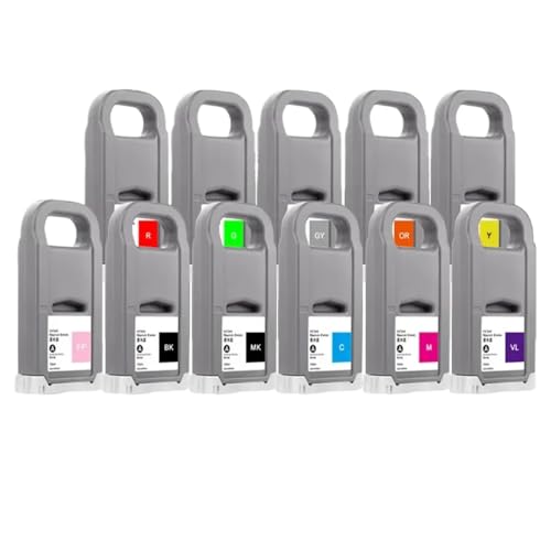 TWEJHX Kompatible Tintenpatrone PFI2700 PFI-2700 Kompatibel mit ImagePrograf 4000 2000 4600S 6600S Drucker mit 700 ml Pigmenttinte(Orange) von TWEJHX