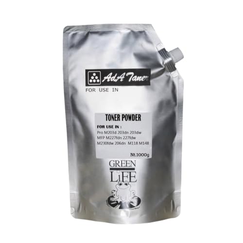 TWEJHX Kompatibler Tonerpulver Kompatibel mit CF217A CF218A CF230A CF231A Wird MIT PRO M203 M206 M227 M118 M149 M102 M130 M104 M132 Drucker Schwarze Tinte(1000g) von TWEJHX