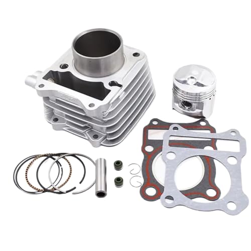 TWEJHX Motorrad-Zylinderkolben-Dichtungssatz, kompatibel mit DR125 DR 125 125cc(125CC Silver Barrel) von TWEJHX