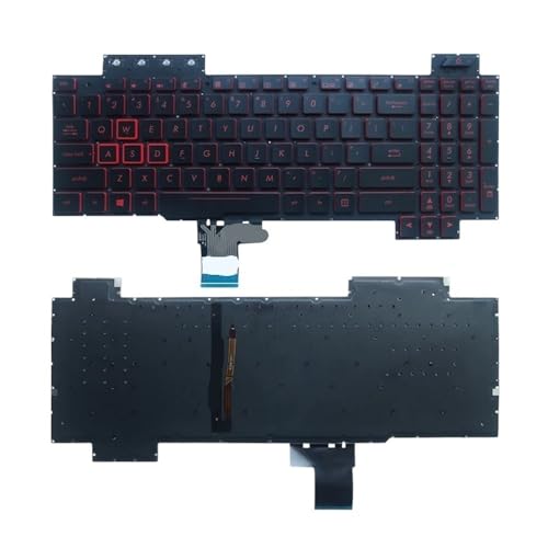 TWEJHX Tastatur kompatibel mit FX504 FX504GD FX504GE FX504GM FX80 FX80GM FX505 V170762HS1 0KNR0-661PRU00 ZX80G FX86 FX705(US Red Font) von TWEJHX