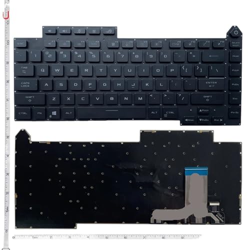 TWEJHX Tastatur kompatibel mit G15 2021 G513Q G513QY G513QM G533 5R G513RC G513RM G513RW G513QR G513QE G513IM G513(Black RGB Backlit) von TWEJHX
