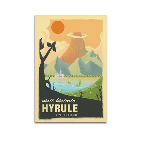 TWFSRXVWTS Historic Kingdom Hyrule Poster, dekoratives Gemälde, Leinwand, Wandposter und Kunstdruck, moderne Familienschlafzimmer-Dekoration, Poster, 20 x 30 cm von TWFSRXVWTS