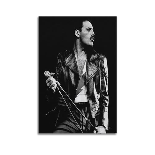 TWFSRXVWTS Poster mit britischem Sänger Freddie Mercury, dekoratives Gemälde, Leinwand, Wandposter und Kunstdruck, moderne Familienschlafzimmer-Dekoration, Poster, 30 x 45 cm von TWFSRXVWTS