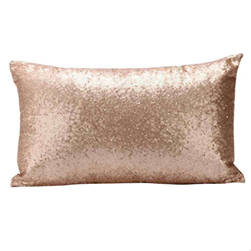 TWIFER Pailletten Schlafsofa Dekoration Festival Kissenbezug Home Decor Kissen (30 * 50CM) (Gold, 30 x 50 cm) von TWIFER