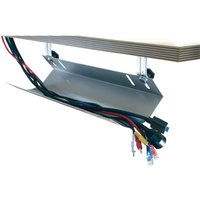 Twinco - Kabelkanal B1160xT185xH100mm silber passend für Schreibtisch von TWINCO