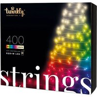 Twinkly - Strings – App-gesteuerte LED-Lichterkette mit 400 rgb+w (16 Millionen Farben + Warmweiß) LEDs. 32 Meter. Schwarzes Kabel. Intelligente von TWINKLY
