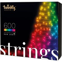 Strings – App-gesteuerte LED-Lichterkette mit 600 rgb (16 Millionen Farben) LEDs. 48 Meter. Schwarzes Kabel. Intelligente Beleuchtungsdekoration für von TWINKLY