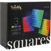 Twinkly - Squares Extensions – App-gesteuerte LED-Panels mit 64 rgb (16 Millionen Farben) Pixeln. Schwarz. 3 Erweiterungsplättchen, Kompatibel von TWINKLY