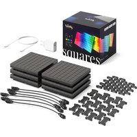 Squares Starter Kit – App-gesteuerte LED-Panels mit 64 rgb (16 Millionen Farben) Pixeln. Schwarz. 1 Hauptkachel + 5 Erweiterungskacheln. Indoor Smart von TWINKLY