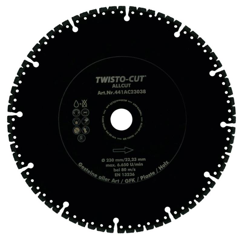 TWISTO-CUT Trennscheibe TWISTO-CUT Diamant-Trennscheibe ALLCUT 125mm, Ø 125 mm, (125 mm) von TWISTO-CUT