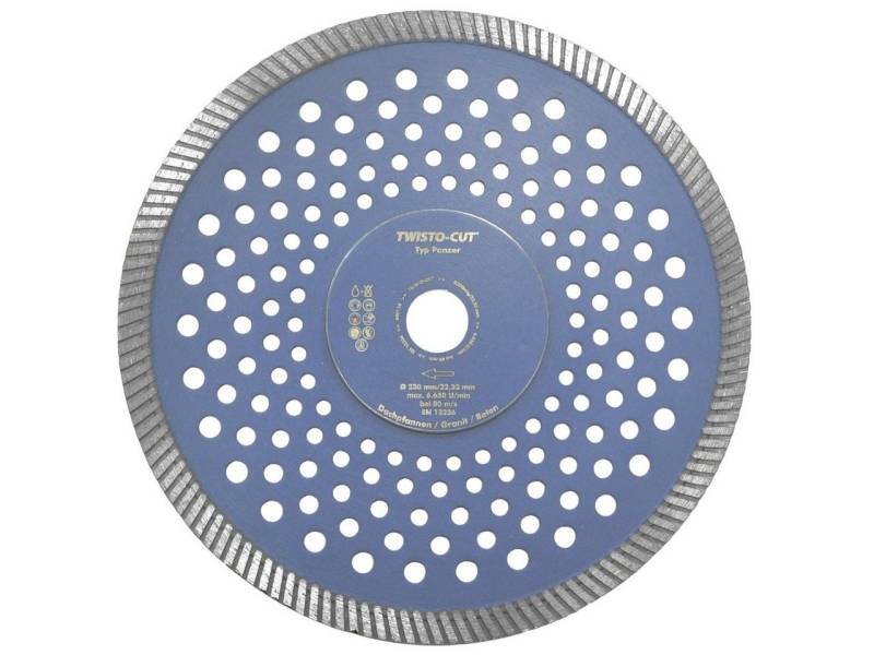 TWISTO-CUT Trennscheibe TWISTO-CUT Diamant-Trennsch. 125x22,2 mm Typ "Panzer", Ø 125 mm, (125x22,2 mm) von TWISTO-CUT