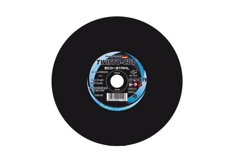 TWISTO-CUT Trennscheibe TWISTO-CUT ECO-STAHL Trennscheiben für Stahl 230 x 3,0 x 22 mm, (230 x 3,0 x 22 mm) von TWISTO-CUT
