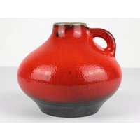 70Er Jahre Rote Vintage Keramik Vase, West German Pottery Wgp, Mid Century, Wgp Rot von TWISTandPOP
