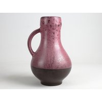 Elsterwerda, Rosa Braune Vintage Studiokeramik Vase 70Er Jahre, Ddr Keramik, Mid Century von TWISTandPOP