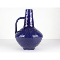 Große Blaue Carstens Keramik Vase, West German Pottery Wgp, Mid Century, Wgp Vintage Vase von TWISTandPOP