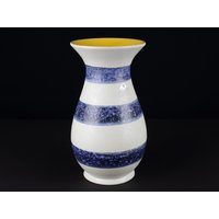 Große Blaue Vintage Keramik Vase Von Ü-Keramik, 50Er 60Er Vase, Mid Century von TWISTandPOP
