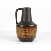 Haldensleben Vintage Keramik Vase, 70Er Braune Krug, Mid Century, Jahre Krug von TWISTandPOP