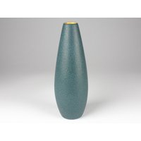 Hohe Matt Blaue Keramik Vase Von Marzi & Remi, 60Er Jahre, Westdeutsche Keramik, Mid Century, Mcm von TWISTandPOP