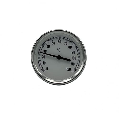 Bimetall Thermometer Zeigerthermometer 0°C-120°C Tauchhülse Heizung Warmwasserspeicher von TWL-Technologie GmbH