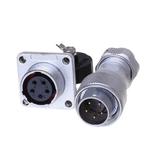 TWMAZDYC WF16 TE+Z Stecker Buchse Automotive Wasserdicht Power Anschlüsse Adapter M16 2Pin 3Pin 4Pin 5Pin 7Pin 9Pin 10Pin(4pin Plug) von TWMAZDYC
