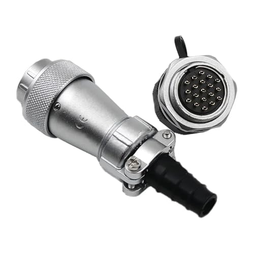WF24 TI+ZM Metall Wasserdichter Lötanschluss Luftfahrt M24 Industrieller Elektrischer IP67 2 3 4 9 10 12 19 Pin Schnellladegerät(12B Pin male Plug) von TWMAZDYC