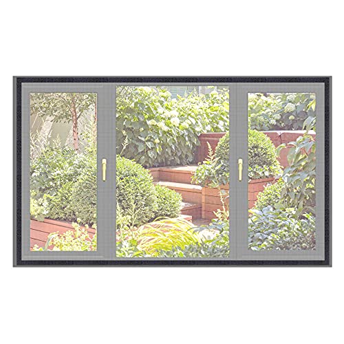 Diy Insektenschutz Fenster 80X120cm, Hook and Loop Selbstklebend Kein Stanzen Erforderlich für Dachfenster Geeignet Fliegen Schutzvorhang Window Screen von TWMHXZ