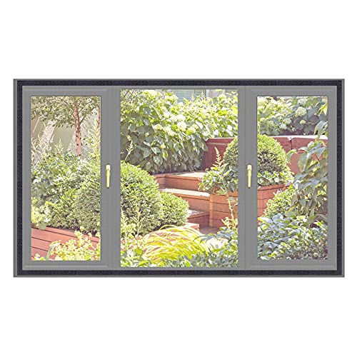 Insektenschutz Fliegengitter 60X100cm, Hook and Loop Selbstklebend Kann Geschnitten Werden für Dachfenster Geeignet Fliegen Schutzvorhang Fliegennetz Fenster von TWMHXZ