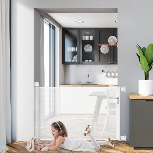 TWOLIIN Treppenschutzgitter Ausziehbar 0-180 cm Türschutzgitter Baby Absperrgitter Treppenschutzrollo Schutzgitter für Kinder Katzen und Hunde, Einhändig Bedienbar, Weiß TWOLIIN Treppenschutzgitter Ausziehbar 0-180 cm Türschutzgitter Baby Absperrgitter Treppenschutzrollo Schutzgitter für Kinder Katzen und Hunde, Einhändig Bedienbar, Weiß von TWOLIIN