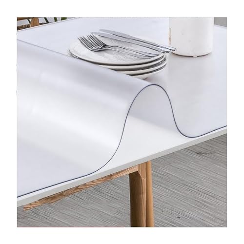 Transparente PVC -Schreibtischschütze Kunststoff -Tischdecke Abdeckung 5 mm dicker rechteckiger Schutzschutz einfach zu reinigen geeignet für das seitliche Endnetz Tisch Dressing Kinder Zeichnungscomp von TWOQCMXF