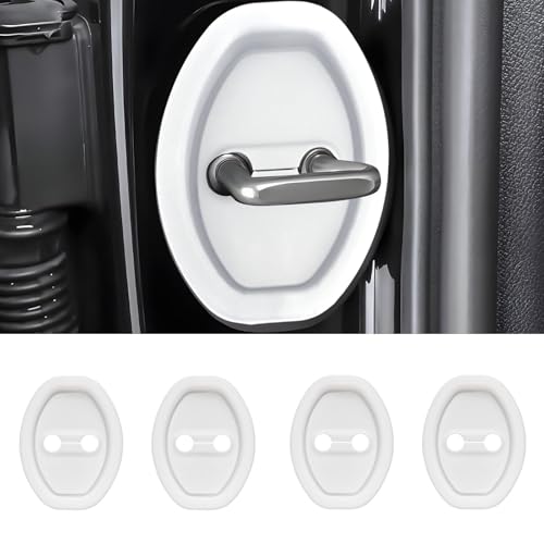 TWQBHSH 4 Stück Schutz für Türverriegelung, Kompatibel mit Benz C-Class C-Class AMG A-Class A-Class AMG, Silikon Türschloss Schutzabdeckung Auto Styling Zubehör,White TWQBHSH 4 Stück Schutz für Türverriegelung, Kompatibel mit Benz C-Class C-Class AMG A-Class A-Class AMG, Silikon Türschloss Schutzabdeckung Auto Styling Zubehör,White von TWQBHSH