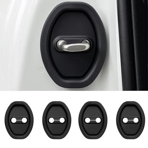 TWQBHSH 4 Stück Schutz für Türverriegelung, Kompatibel mit Geely GC7 GC3 GC6 GC5 SC3 SC6-RV SC5 SC7-RV, Silikon Türschloss Schutzabdeckung Auto Styling Zubehör,Black von TWQBHSH