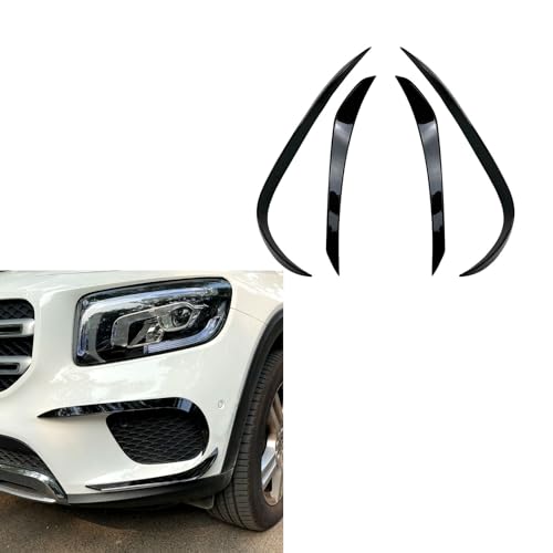 TWQBHSH Kompatibel mit Mercedes-Benz GLB-Class X247 GLB180 GLB200, Frontstoßstangenspoiler Stoßstangen Luftmesser Splitter Canard Diffusor Vehicle Accessories,Gloss Black von TWQBHSH