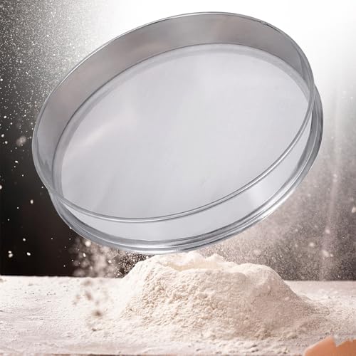 Edelstahl Kräuterpollen Sichter, Kräuterpollensieb, 150 Mesh Edelstahl Sieb Rundsieb zum Backen, Stapelbar Feinmaschiges Sieb für Küche Mehl Reis Nudeln Kakaopulver (15 cm) von TWSOUL